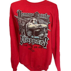 Vintage Orange County Choppers Motorcycle Bulldog Sweatshirt M
